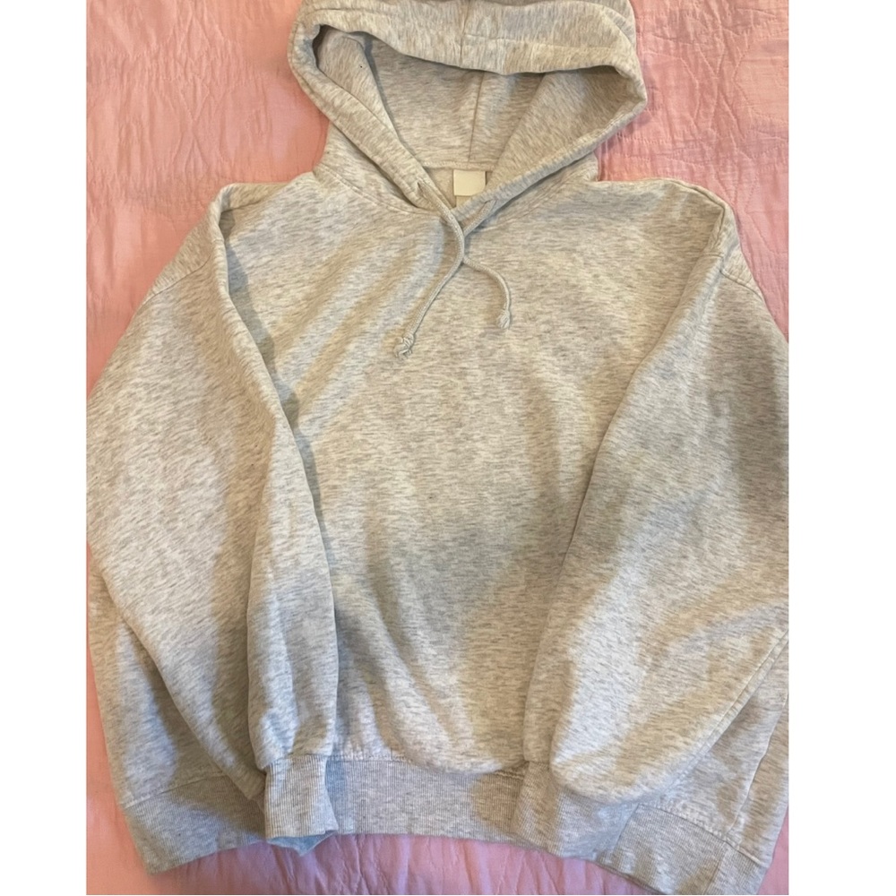 Grey Oversized Hoodie Sweatshirt